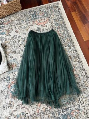 morning lavender tulle midi skirt